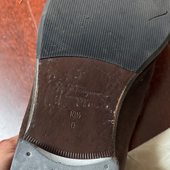 Salvatore Ferragamo Dark Brown Suede Loafers - Picture 3 of 4